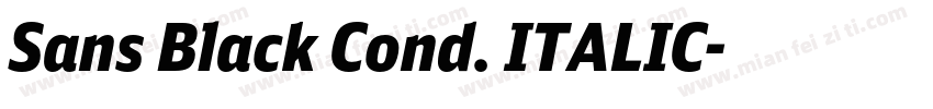 Sans Black Cond. ITALIC字体转换